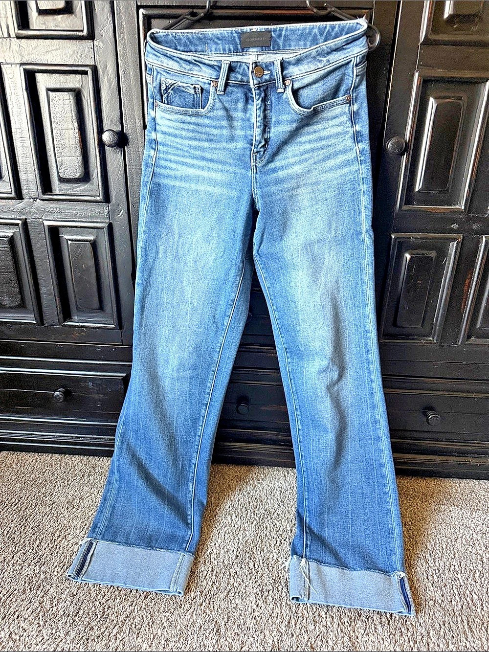 Buckle Black Wide Leg Jeans in Blue Waist 28 x 36